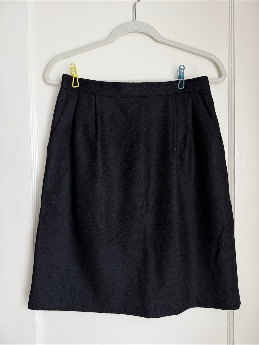 Vintage Wool Classic Black Women's Skirt